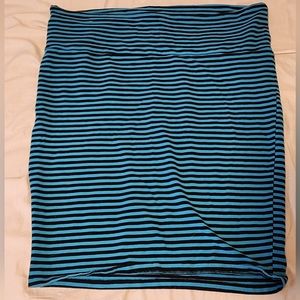 Torried blue&black striped pencil skirt
